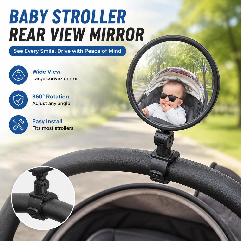 Mirror Handlebar Convex - 2 Stück Fahrradspiegel Verstellbarer Lenker-Rückspiegel Konvexer