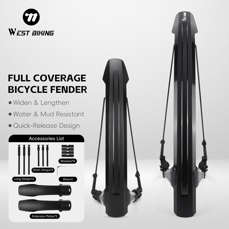 Fender Mudguard Set - WEST BIKING Fahrrad-Schutzblech-Set, 2 Stück, vollständige