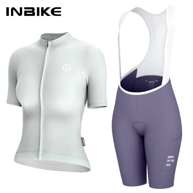 Cycling Commuter Clothing - INBIKE Damen-Radtrikot-Set, Rennrad-Trikot mit Kurzen Ärmeln,
