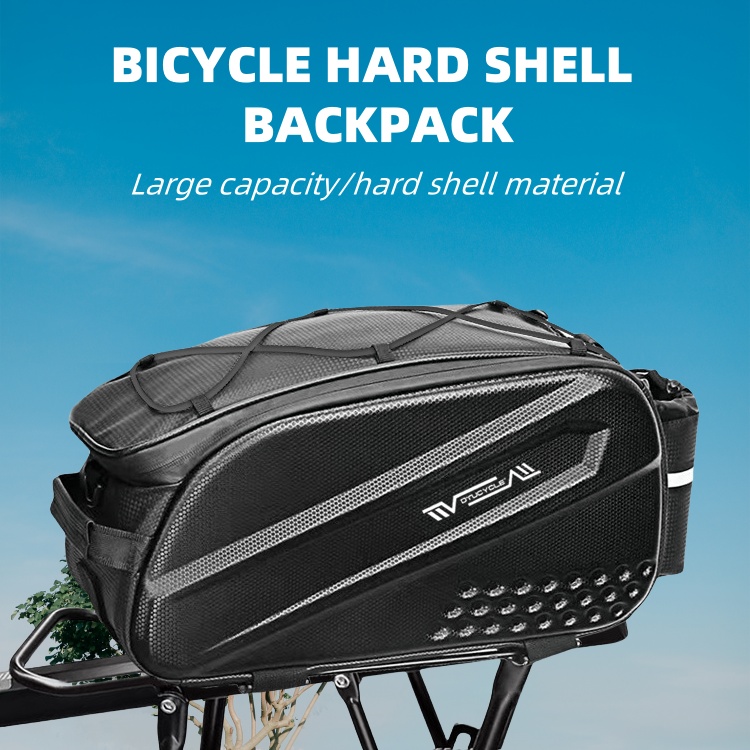 Cycling Journey - Fahrradtasche, Hartschalen-Rücksitztasche, Mountainbike-Gepäcktasche, Fahrradzubehör, 10 l