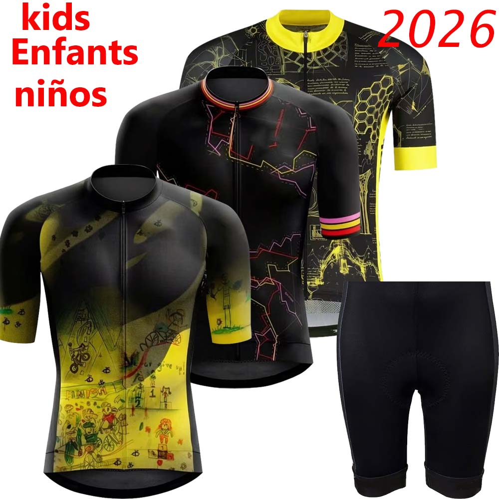 Cycling Commuter Clothing - Kinder Frankreich-Tour 2026 Radsport-Trikot-Set Wout Van