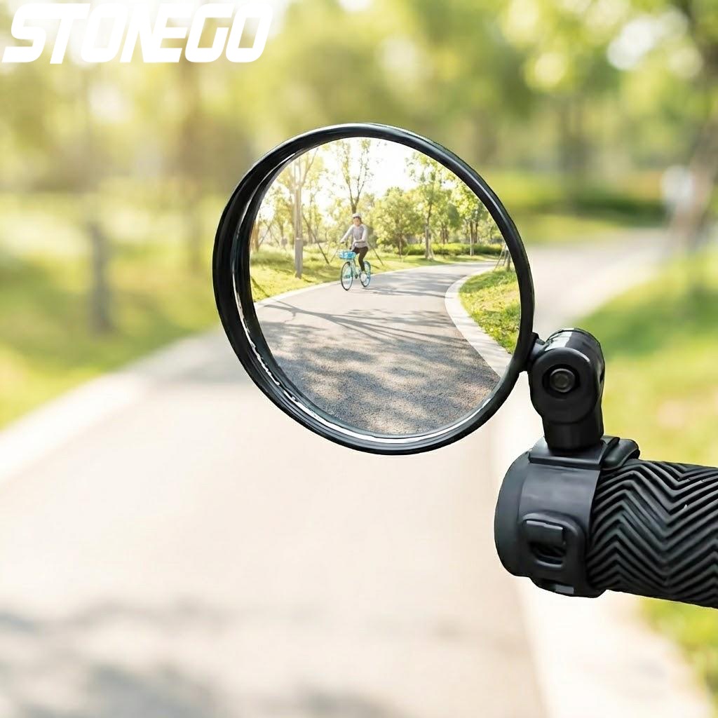 Mirror Handlebar Convex - Verstellbarer Fahrrad-Lenker-Rückspiegel, konvexer Sicherheits-Weitwinkel-Fahrradspiegel für Mountainbike-