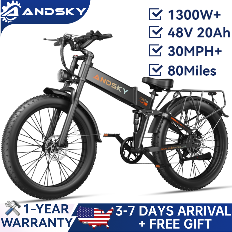 Commuting On Mountain Bike - ANDSKY Forge 26 Faltbares Elektrofahrrad 1300W