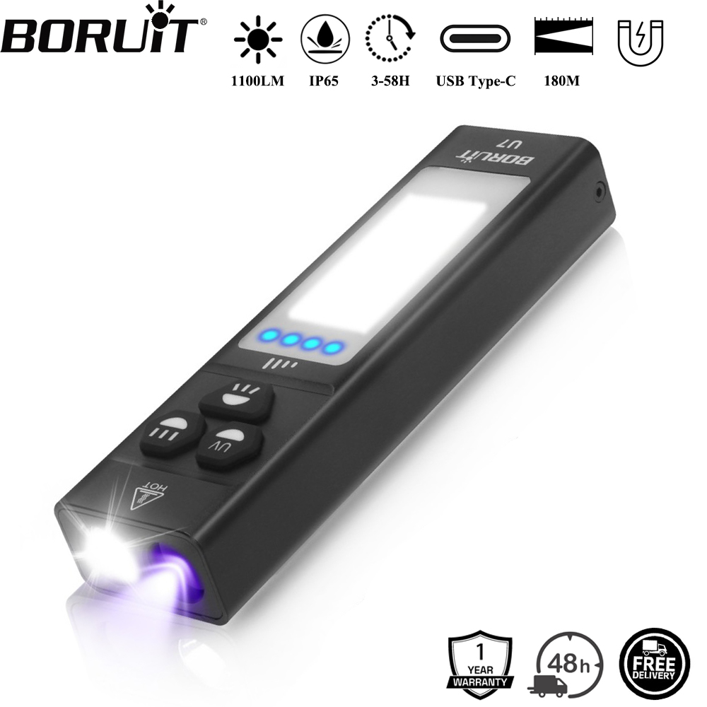 Cycling To Work - BORUiT U7 UV-LED-EDC-Taschenlampe, 1100 lm, Typ