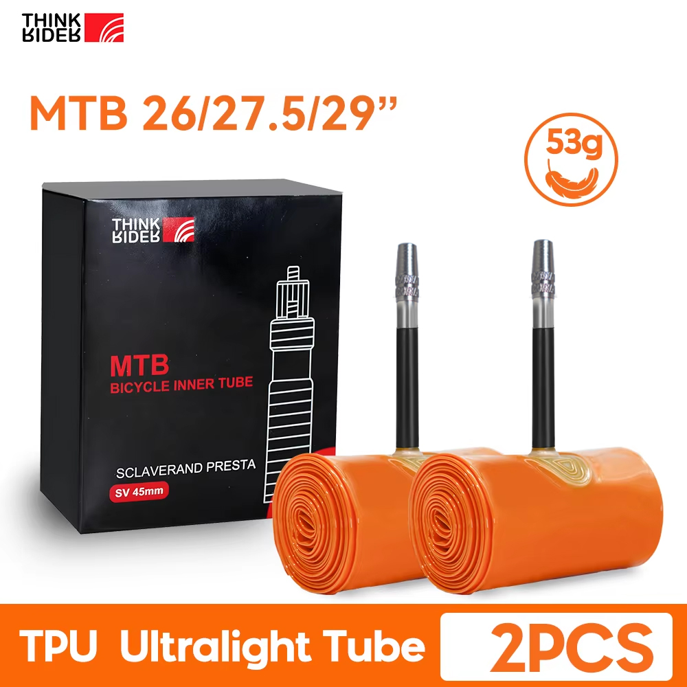 Inner Tube 700C - ThinkRider 2PSC Ultraleichter Fahrradschlauch 26 27,5
