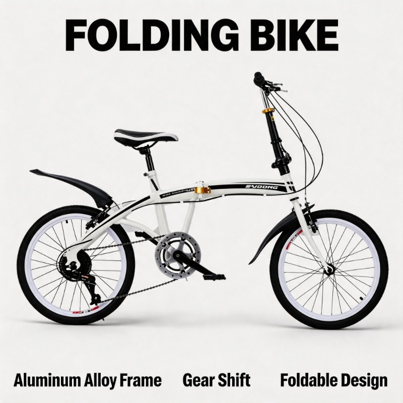 Commuting With Bike - 20-Zoll-Klapprad – kompakt und tragbar, leicht,