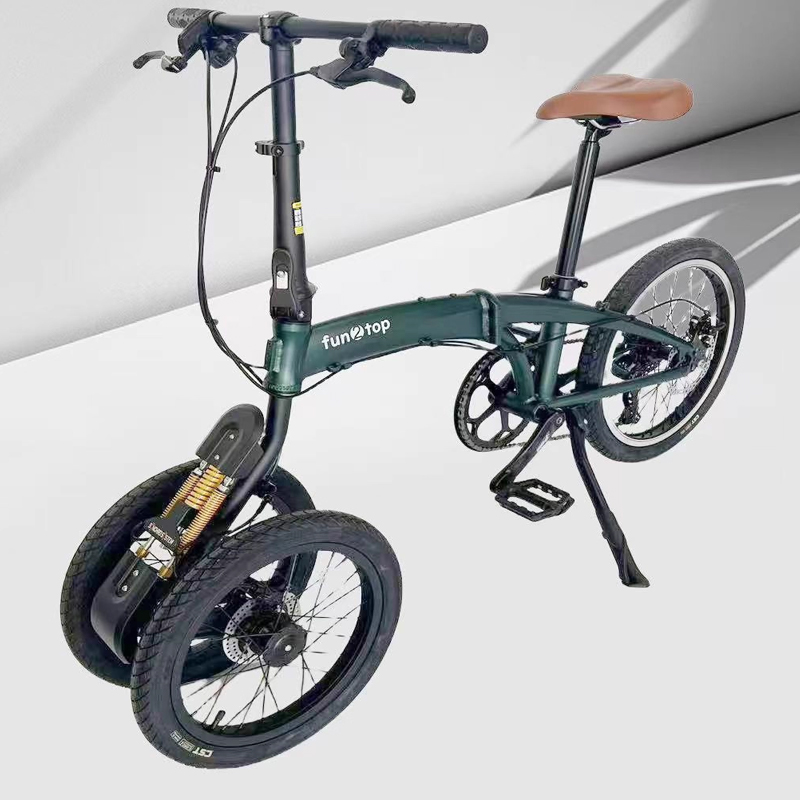 Commuting With Bike - 20/16-Zoll-Faltrad mit zwei Vorderrädern / umgekehrtes