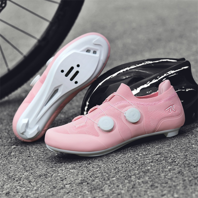 Cycling Commuter Shoes - Rennradschuhe Herren Damen Rosa Atmungsaktive selbstsichernde