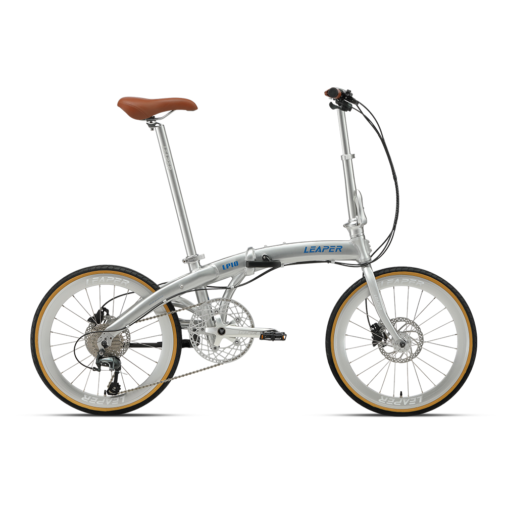 Commuting With Bike - Braunes Leder Neues 451mm Aluminium-Legierungsfahrrad mit