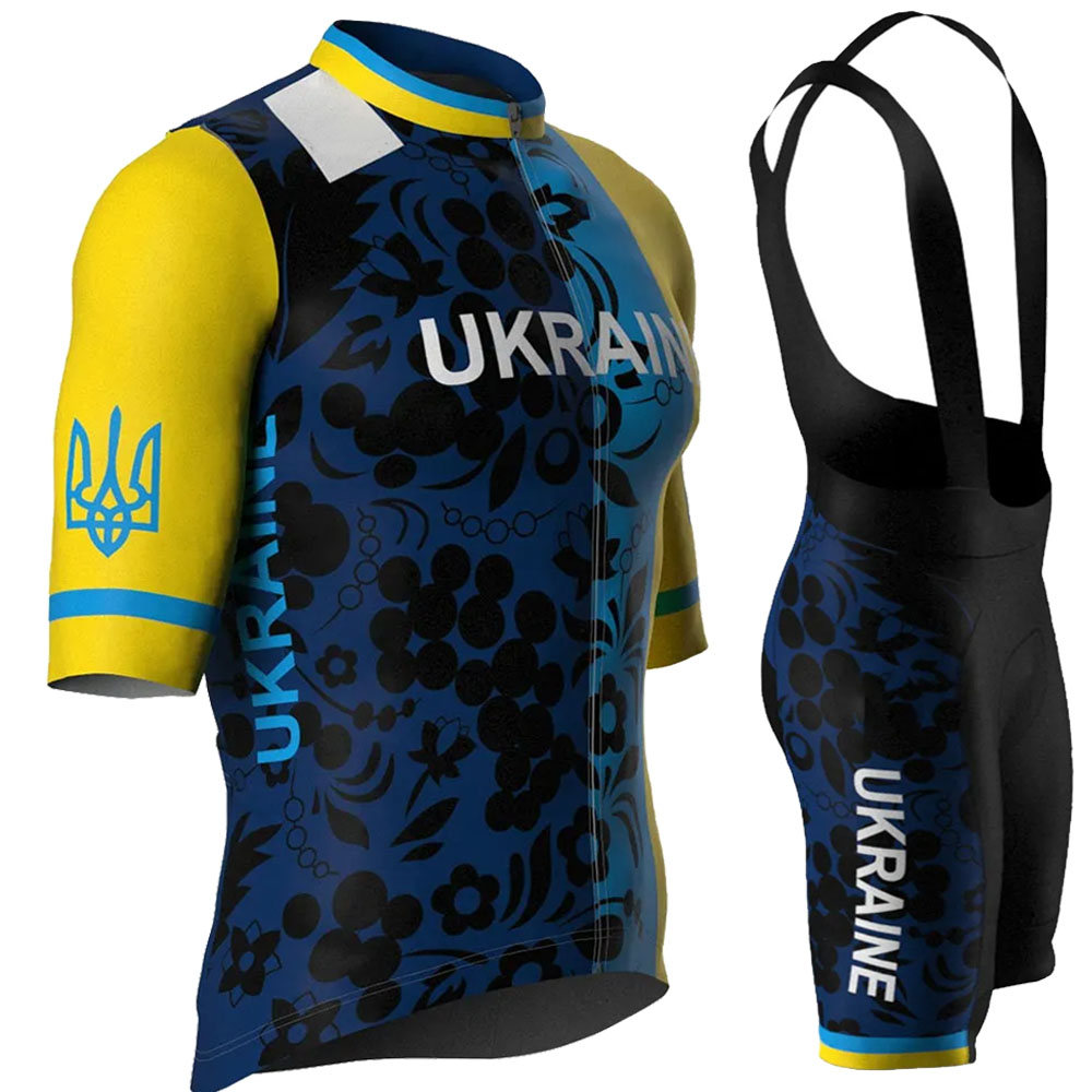 Cycling Commuter Clothing - Ukraine Nationalmannschaft 2026 Radsport-Trikot-Set Sommer-Fahrradbekleidung Rennrad-Shirts