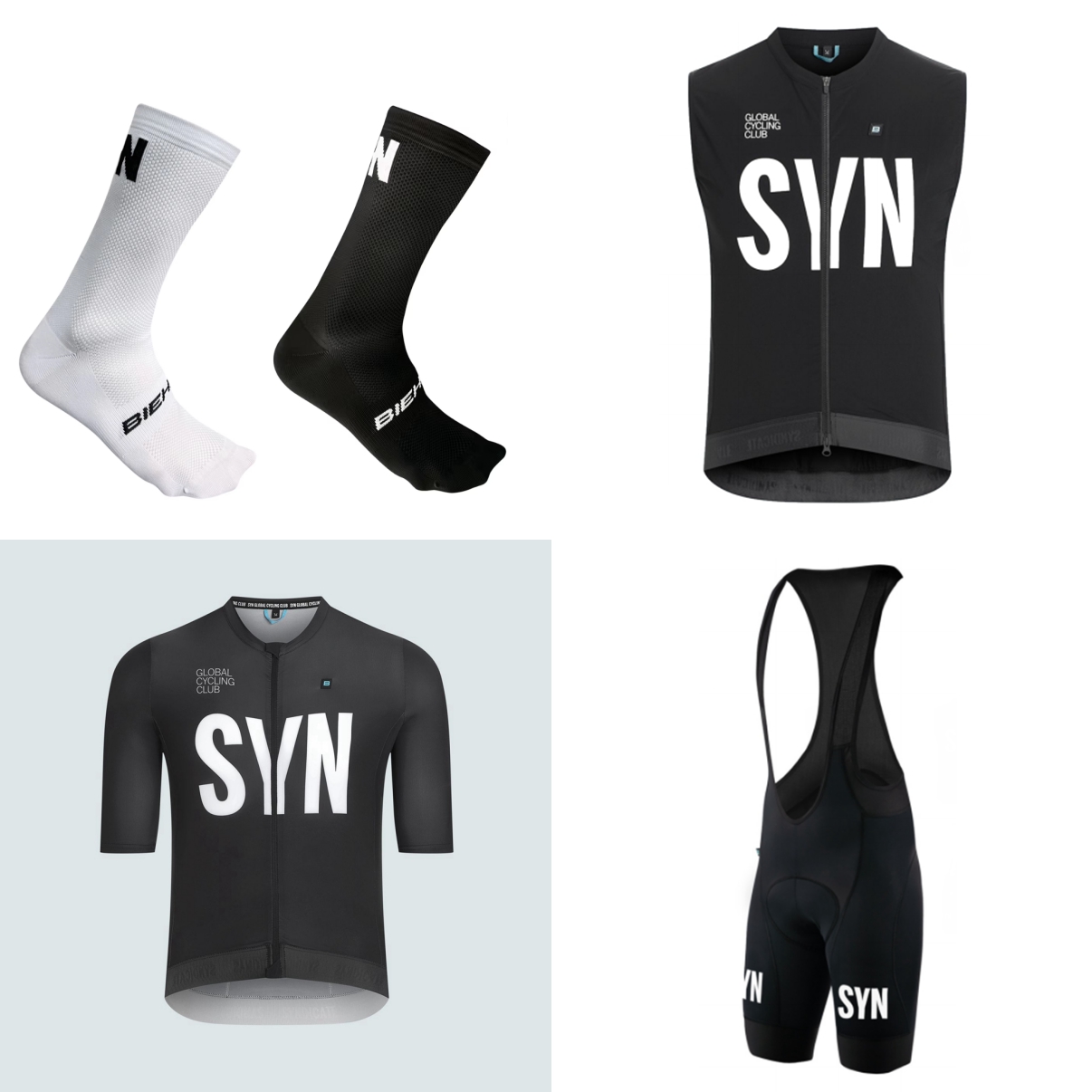 Cycling Commuter Shorts - Sommer-Kurzarm-Fahrradanzug 2026 Schwarz-Blau SYN Praktisches Radsport-Trikot