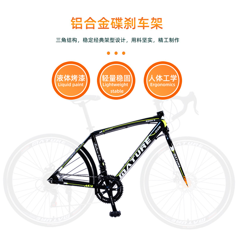 Leichtes Rennrad 21-Gang-Rennf – Cycling Commute Speed Bewertung und Preis